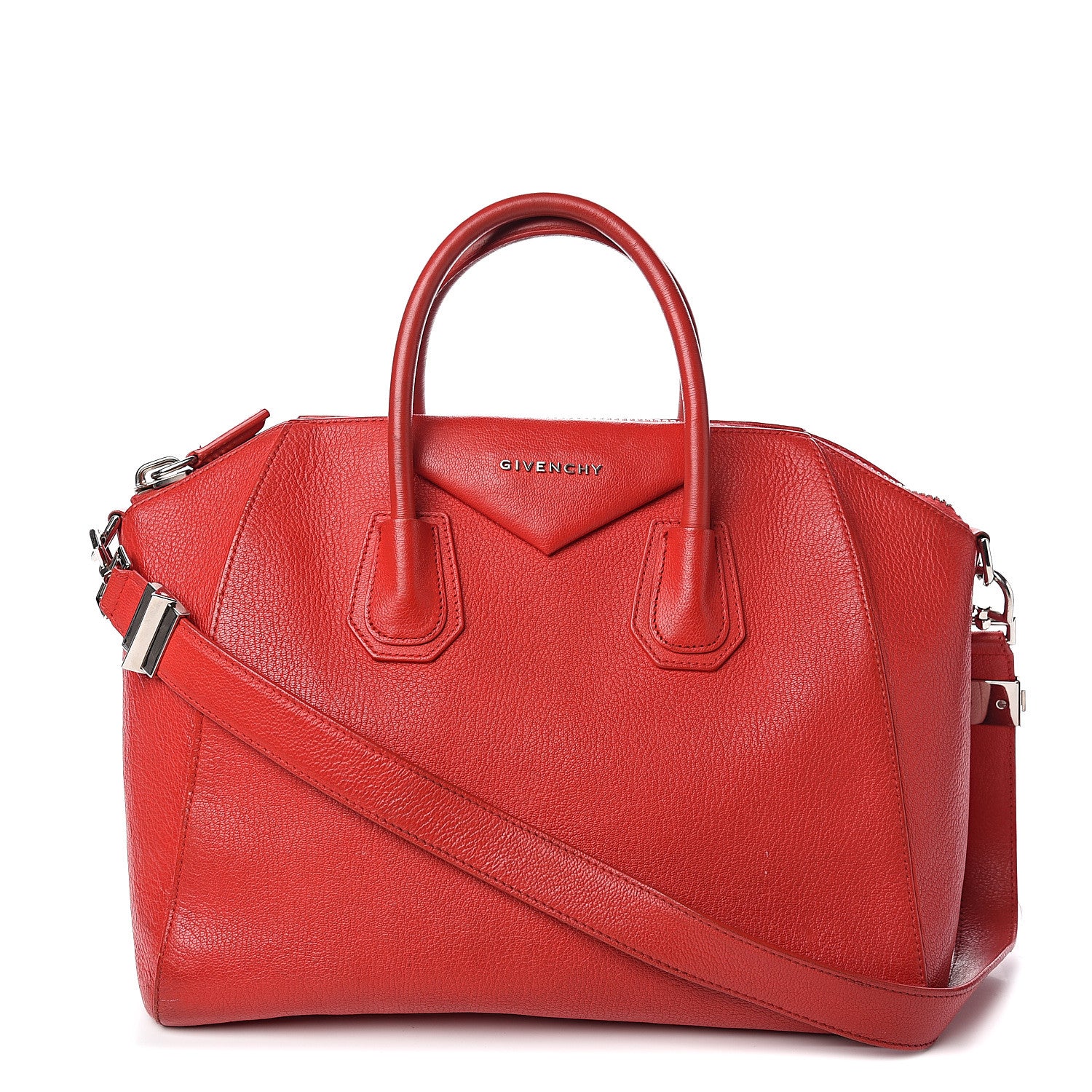 Givenchy Sugar Goatskin Medium Antigona Red 1 of 15