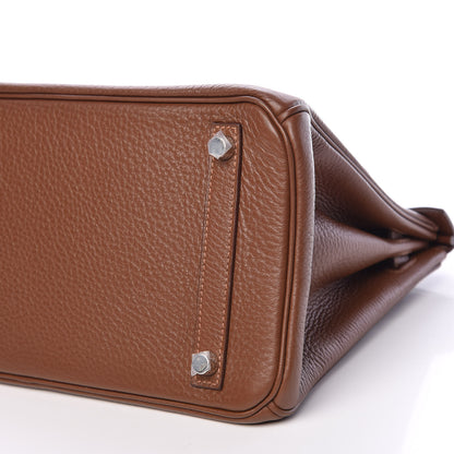 Hermes Taurillon Clemence Birkin 30 Marron D'Inde 7 of 14