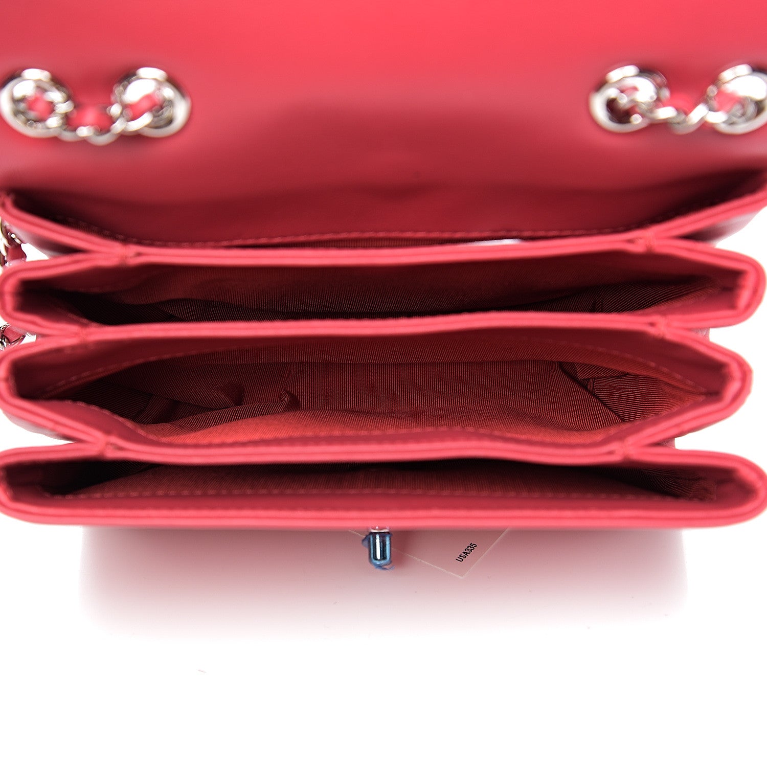 Chanel Calfskin Mini Tramezzo Flap Red 4 of 10