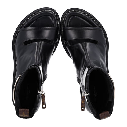 Louis Vuitton Patent Calfskin Moonlight Boots 39 Black 2 of 10