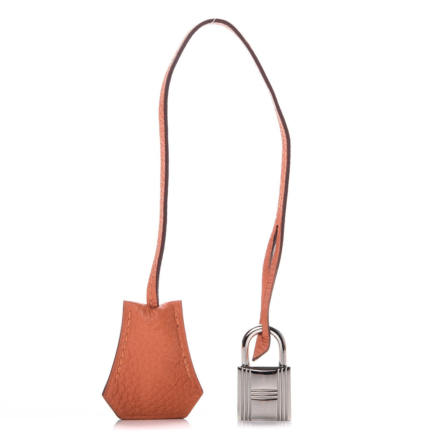Hermes Togo Clochette Lock and Key Orange 1 of 4