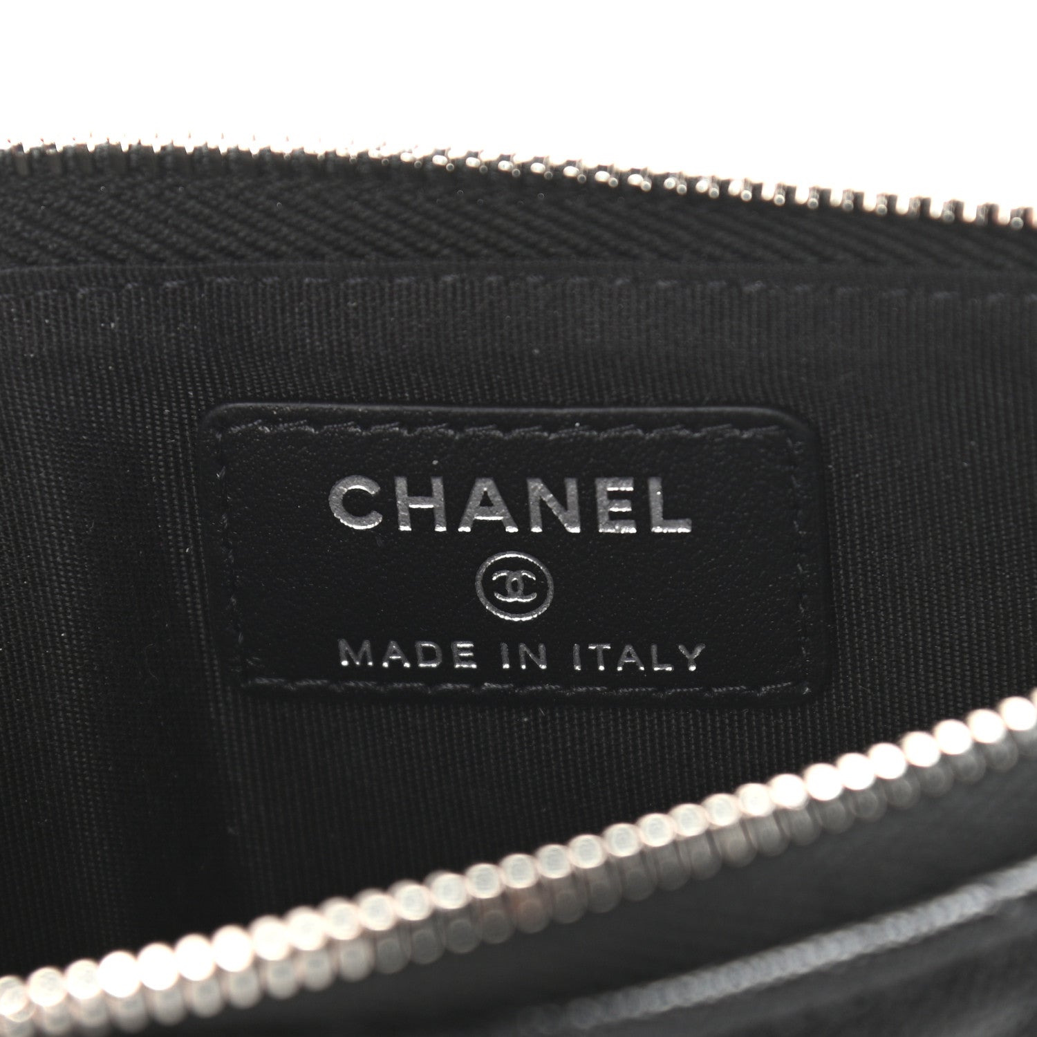 Chanel Caviar Quilted Boy Flat Wallet Pouch Black 6 of 7