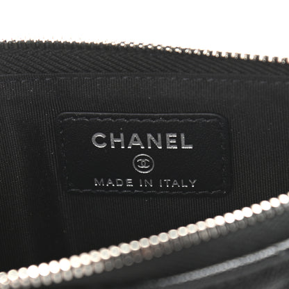 Chanel Caviar Quilted Boy Flat Wallet Pouch Black 6 of 7
