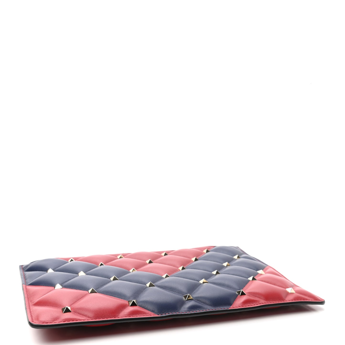 Nappa Candystud Zip Pouch Red Blue