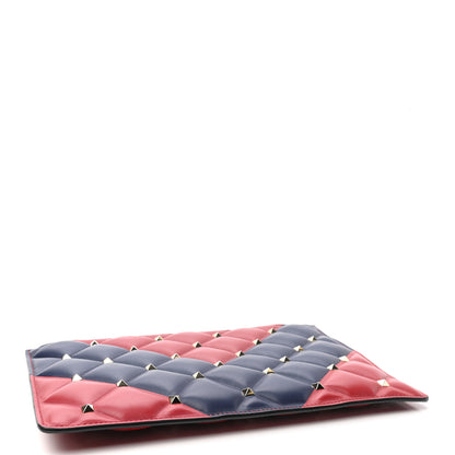 Valentino Garavani Nappa Candystud Zip Pouch Red Blue 4 of 6