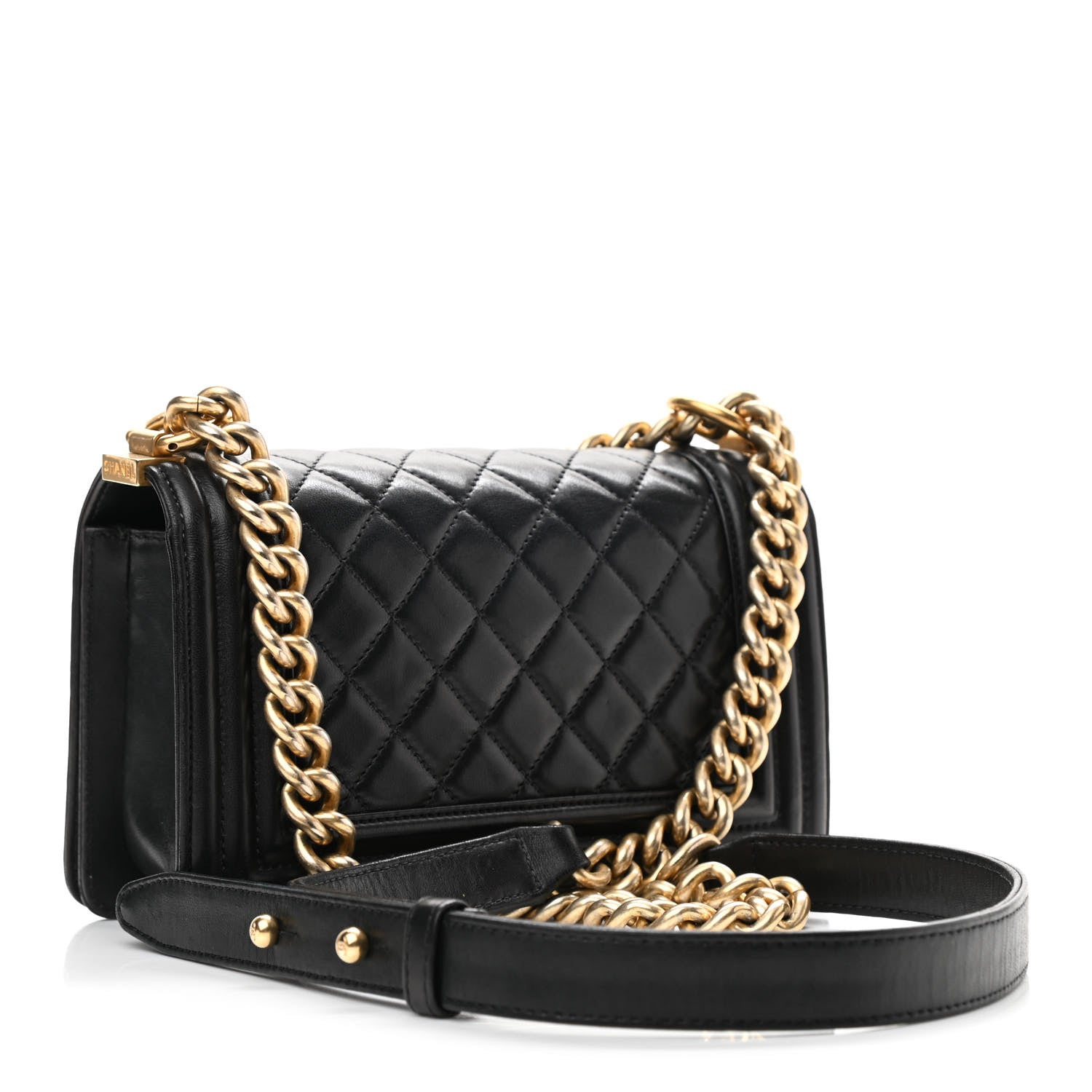 Chanel Lambskin Quilted Small Boy Flap Black 3 of 13