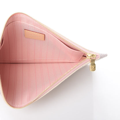 Louis Vuitton Damier Azur Neverfull MM GM Pochette Rose Ballerine 5 of 8