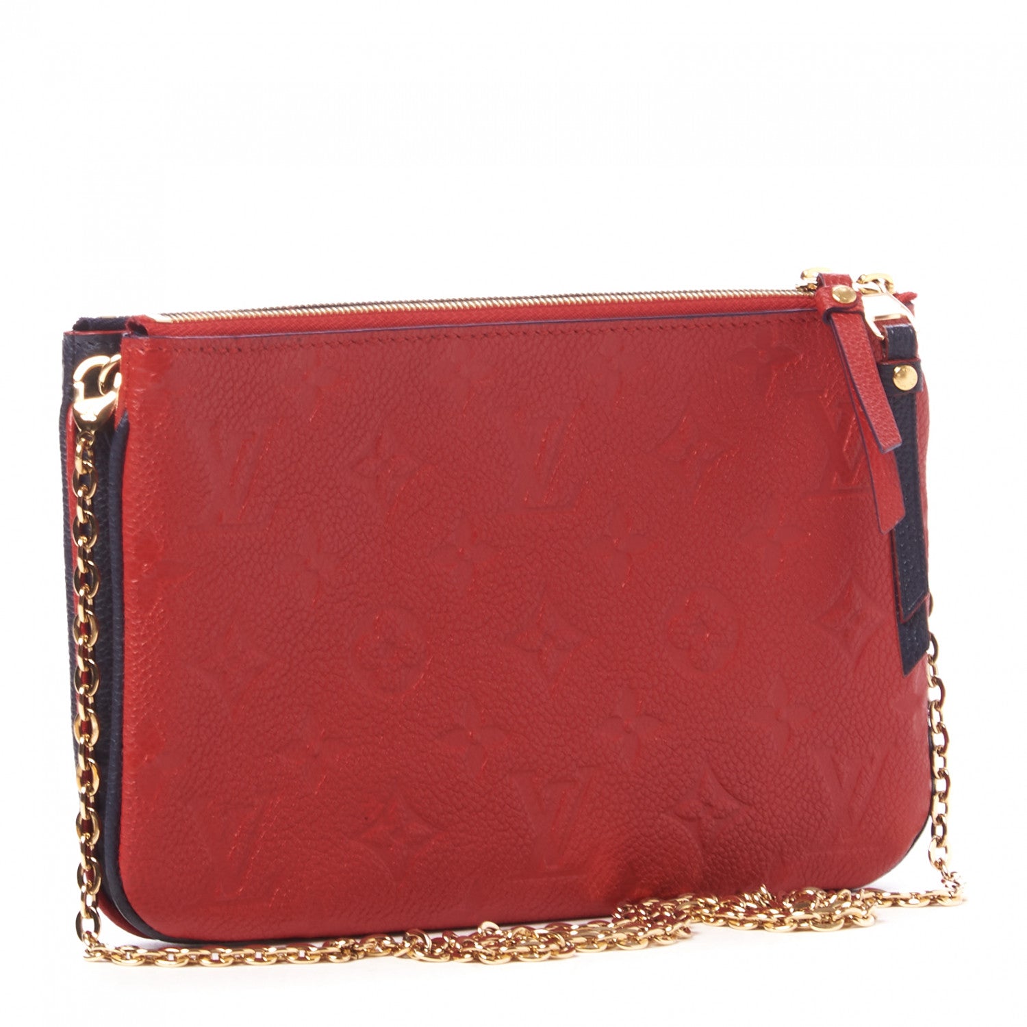 Louis Vuitton Empreinte Double Zip Pochette Marine Rouge 3 of 10