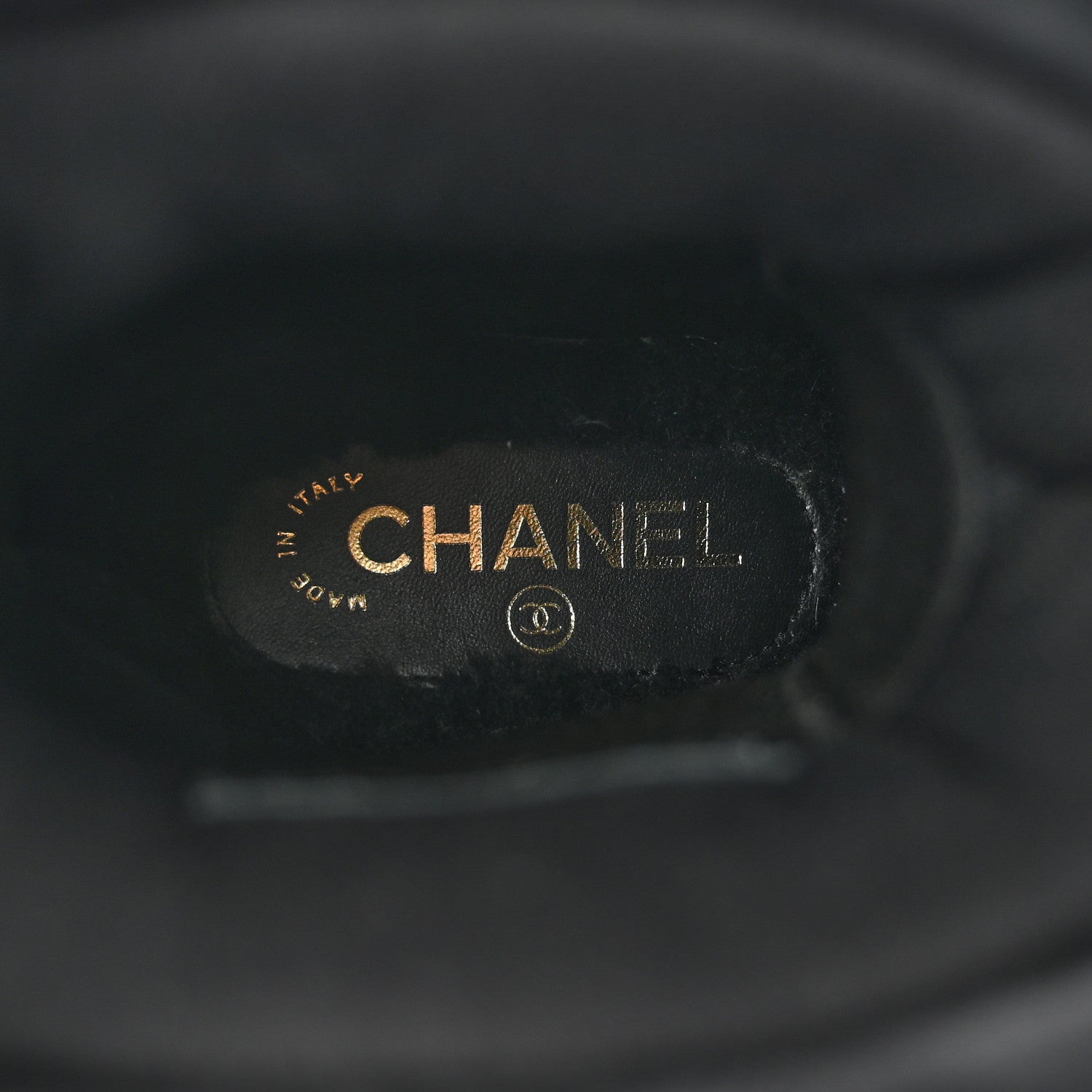 Chanel Tweed Shearling Sheepskin Drawstring Snow Ankle Boots 36 Black 7 of 10
