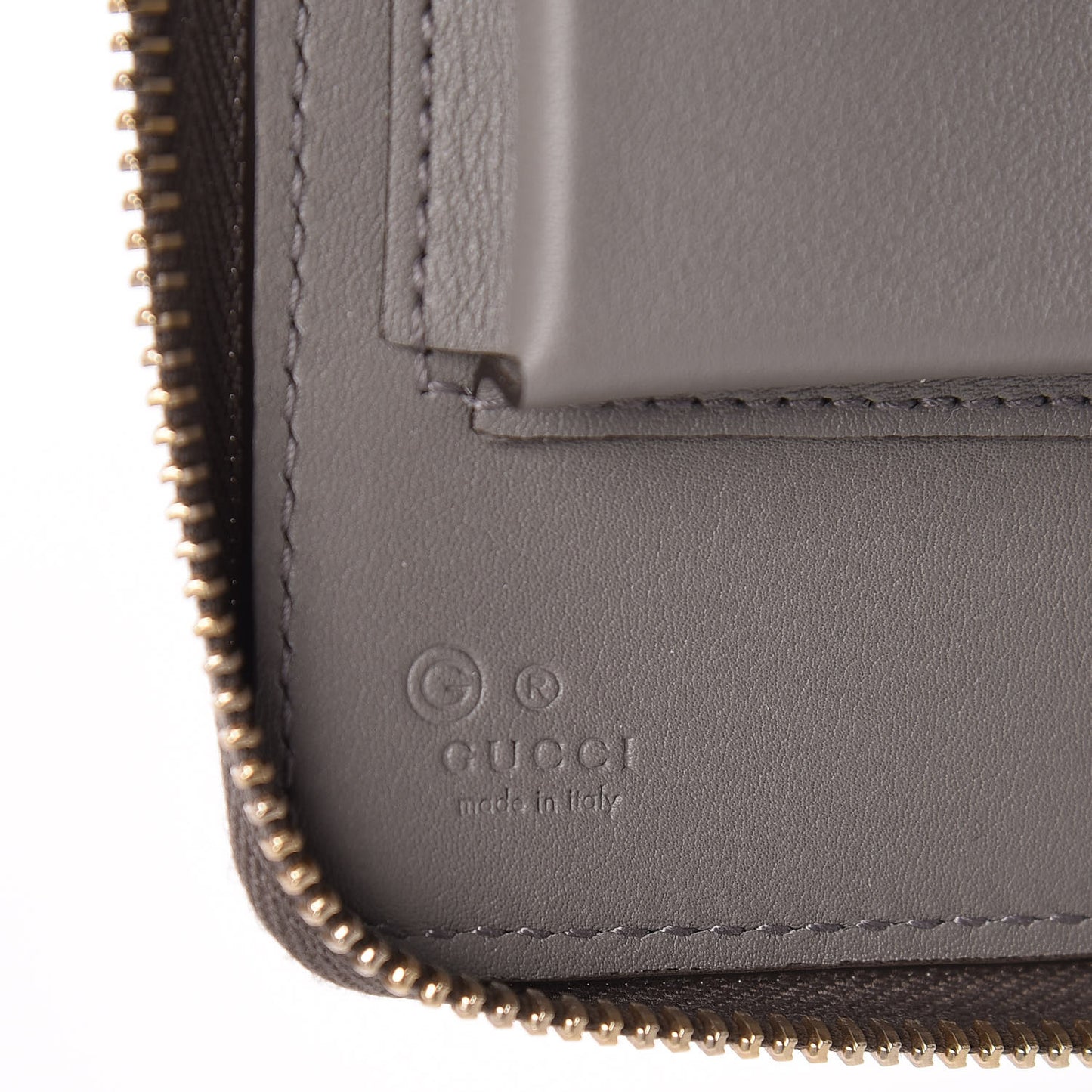 Soft Microguccissima Zip Around Top Handle Travel Wallet Loess