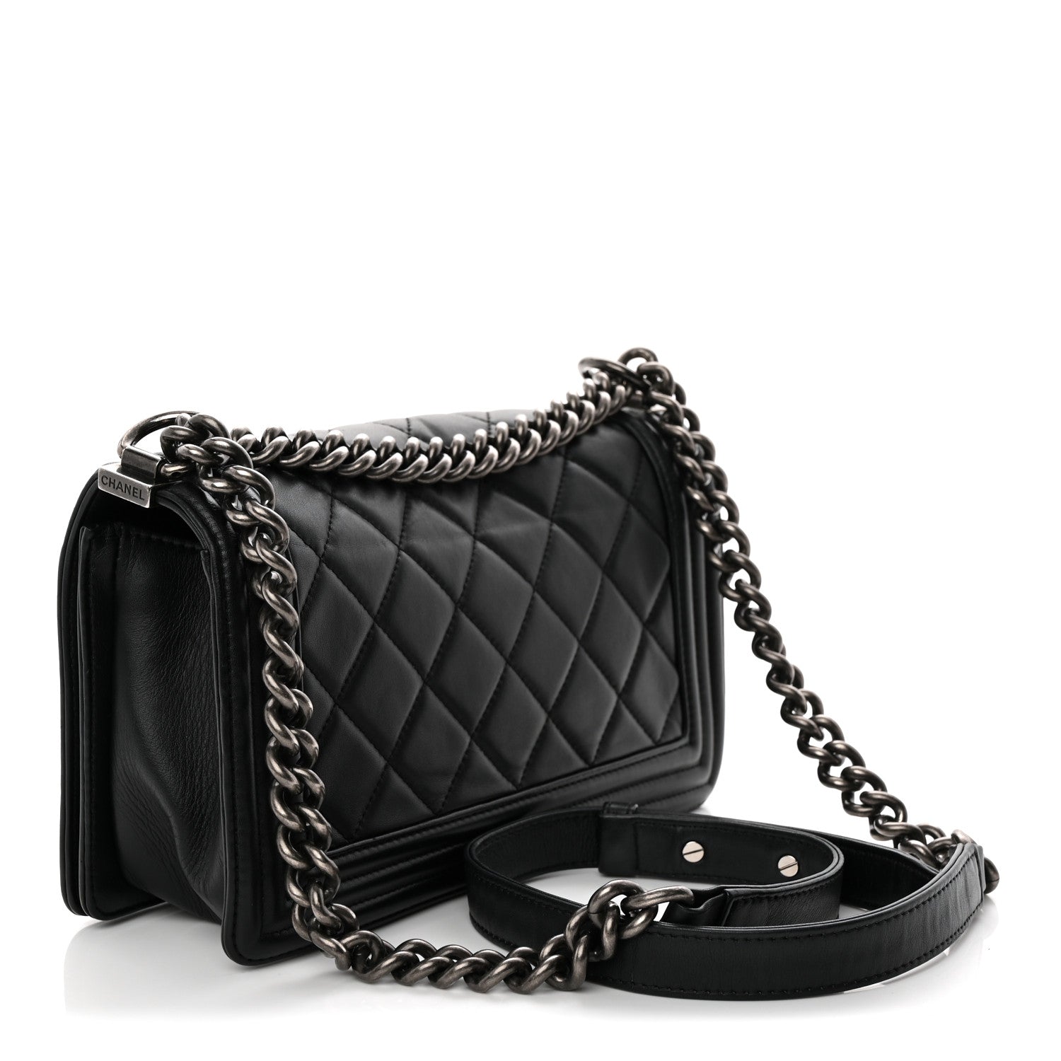 Chanel Calfskin Quilted Medium Boy Flap Black 3 of 12