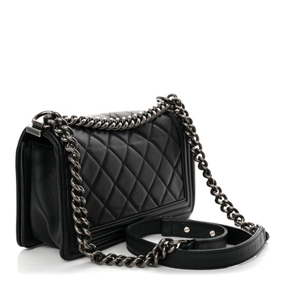 Chanel Calfskin Quilted Medium Boy Flap Black 3 of 12