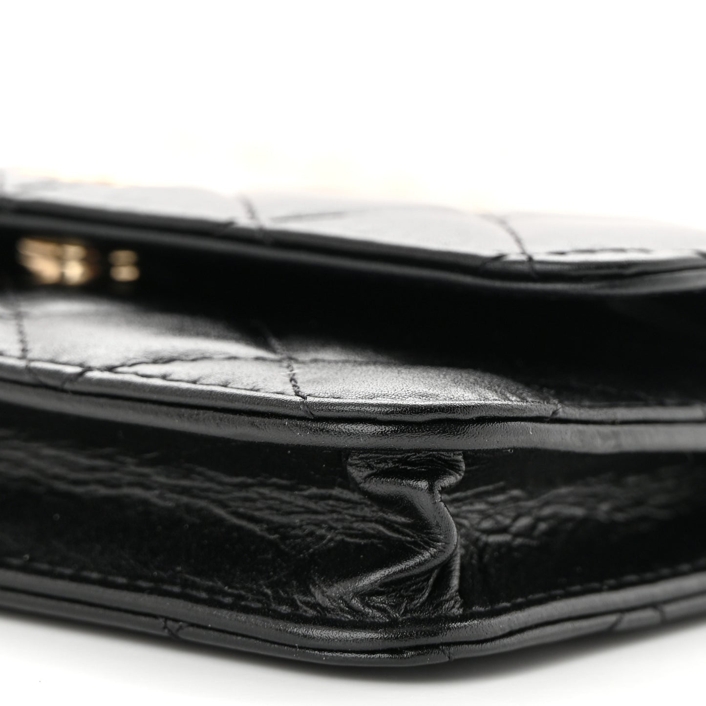 Calfskin Quilted Maxi Pearls Clutch With Chain Black