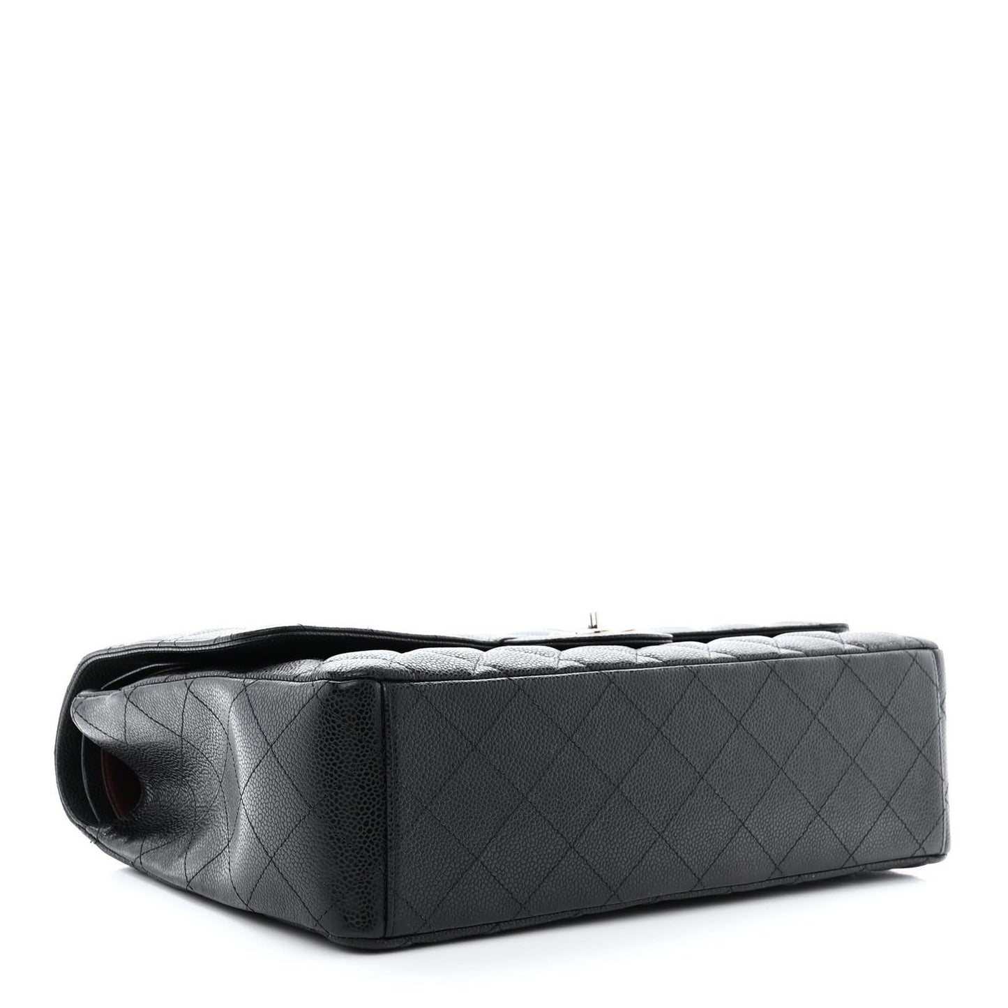 Caviar Quilted Maxi Double Flap Black