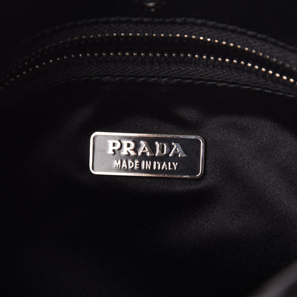 Prada Nappa Velvet Drawstring Shoulder Bag Black 6 of 9