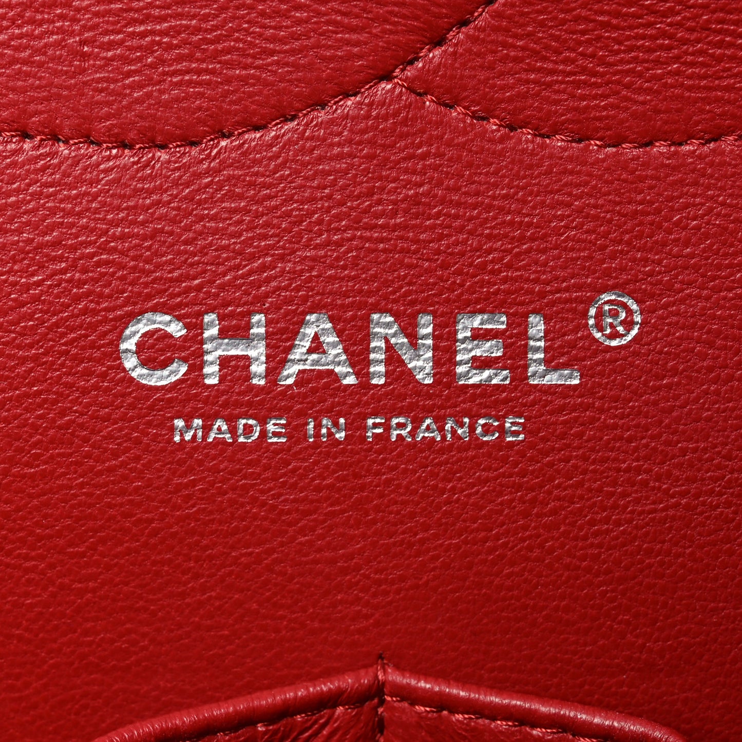 Caviar Quilted Jumbo Double Flap Red