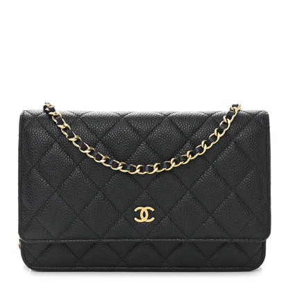 Chanel Caviar Quilted Wallet on Chain WOC Black 1 of 13