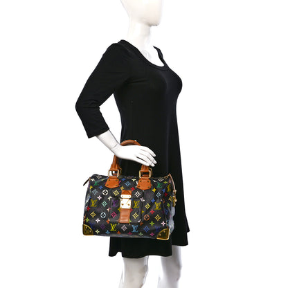 Louis Vuitton Monogram Multicolor Speedy 30 Black 2 of 11