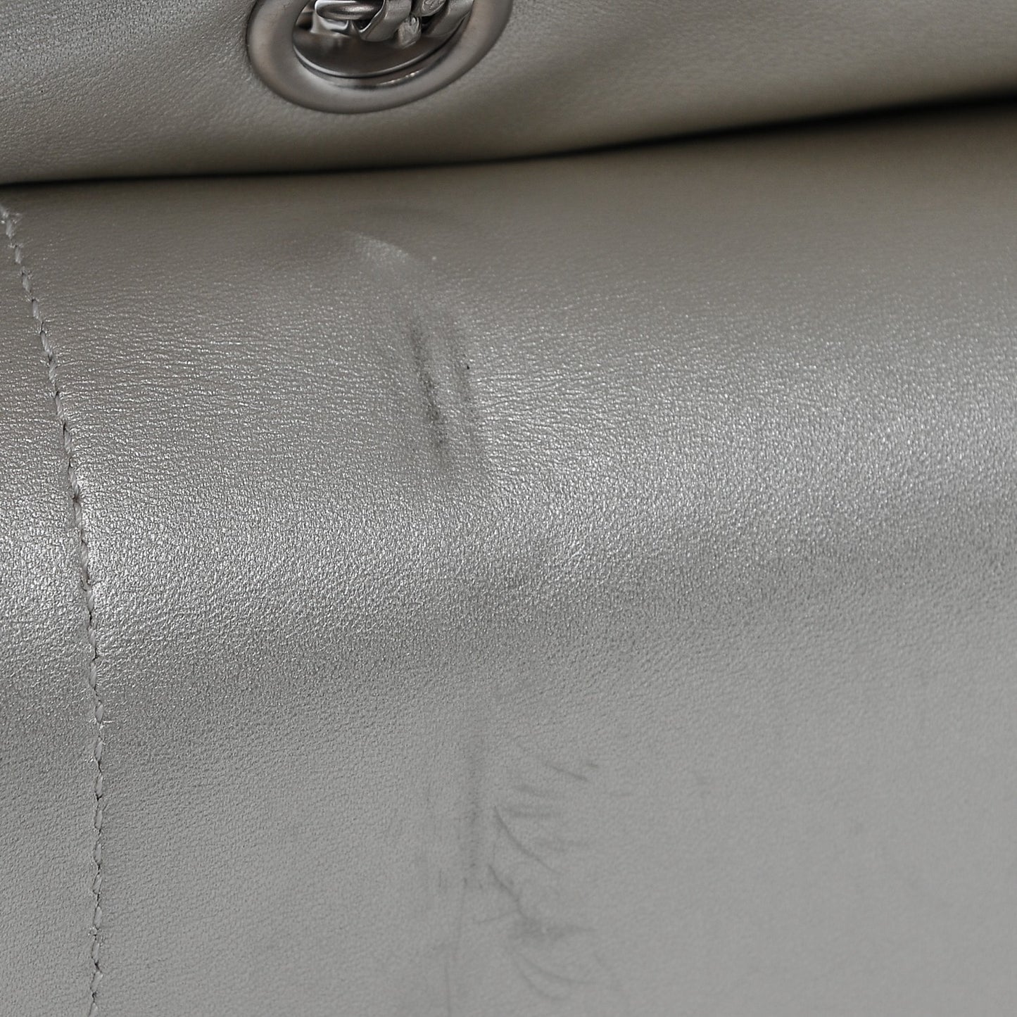 Metallic Lambskin Crystal 2.55 Reissue 227 Flap Pale Gold