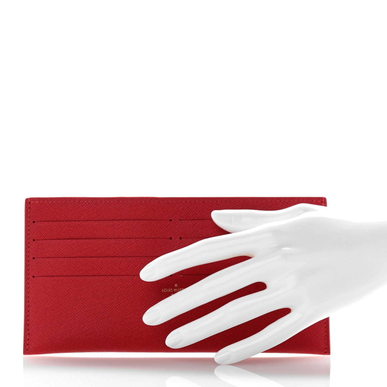 Louis Vuitton Calfskin Felicie Card Holder Insert Cherry 2 of 7