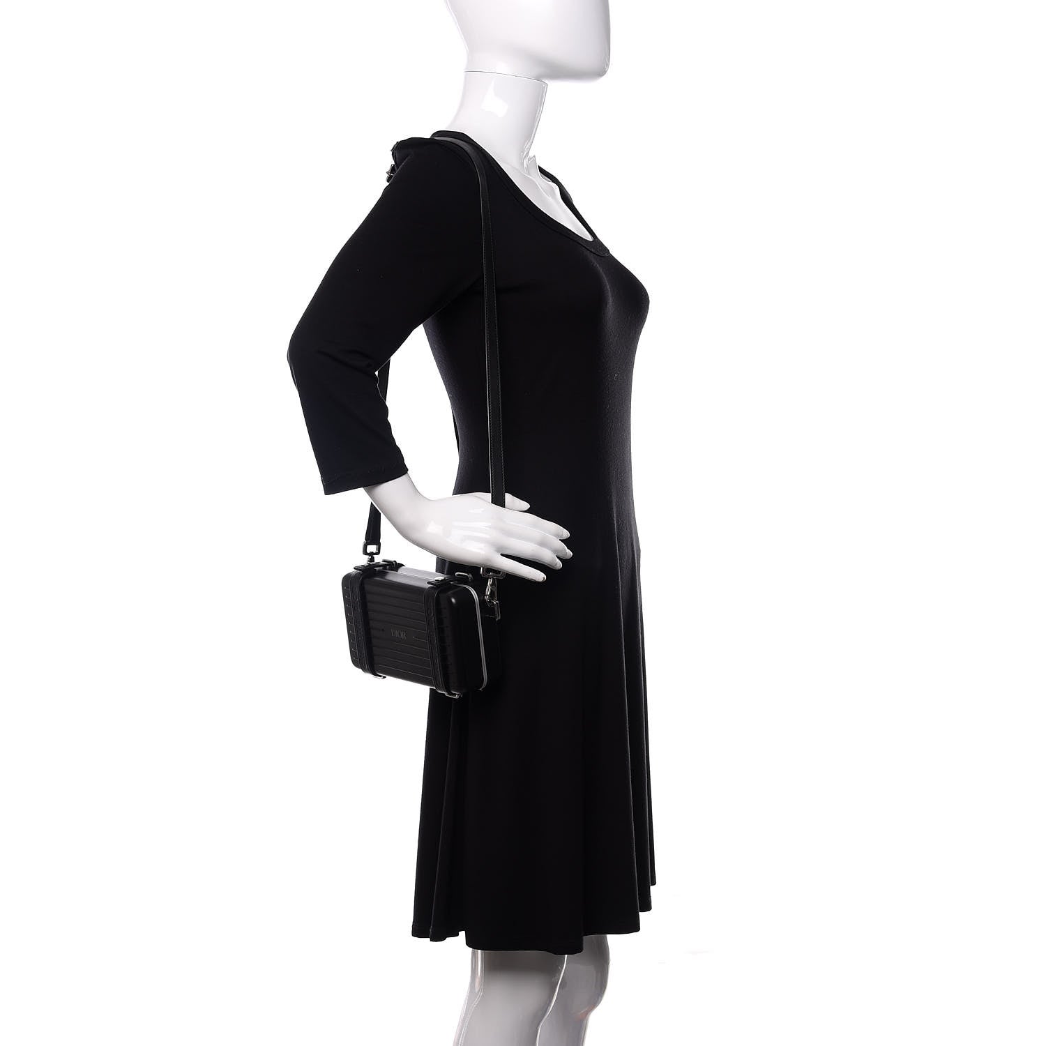 Christian Dior X RIMOWA Aluminum Personal Clutch On Strap Black 2 of 10