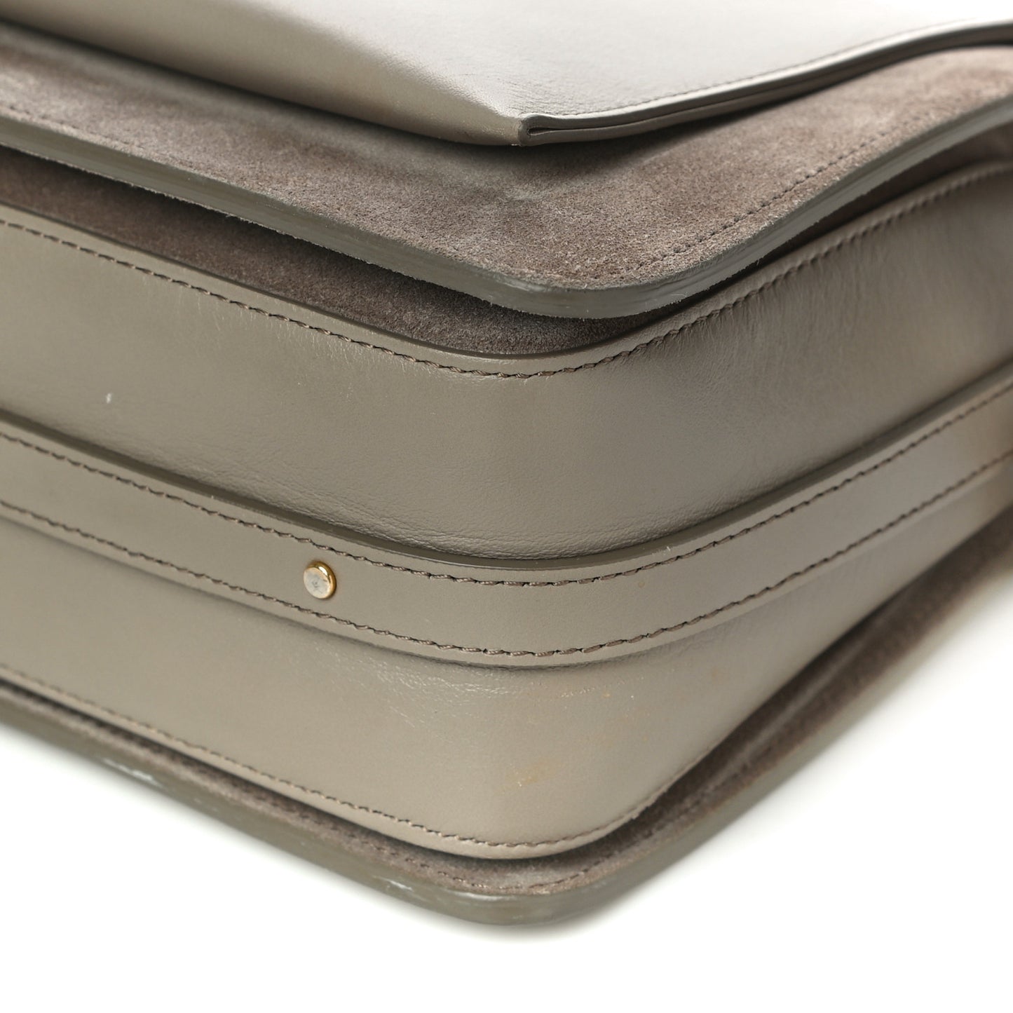 Calfskin Suede Medium Roy Bag Motty Grey