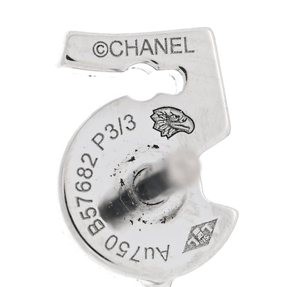 Chanel 18K White Gold Diamond No 5 Transformable Earrings 4 of 5