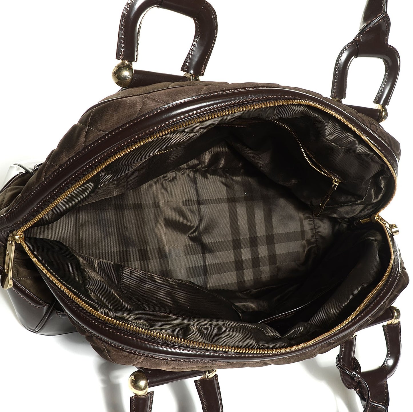 Quilted Calfskin Large Manor Tote Brown