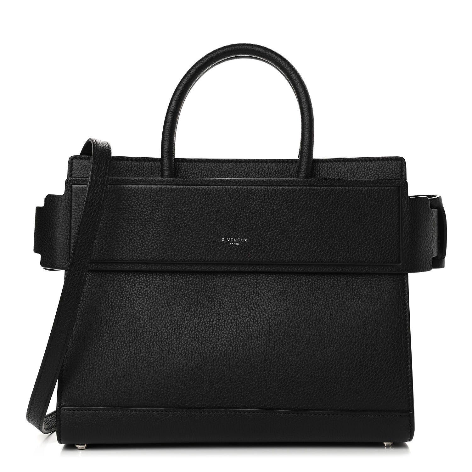 Givenchy Grained Calfskin Small Horizon Satchel Black 1 of 11