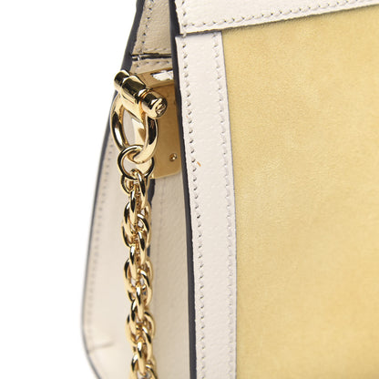 Gucci Suede Calfskin GG Web Small Ophidia Chain Shoulder Bag Burro New Mystic White 10 of 12