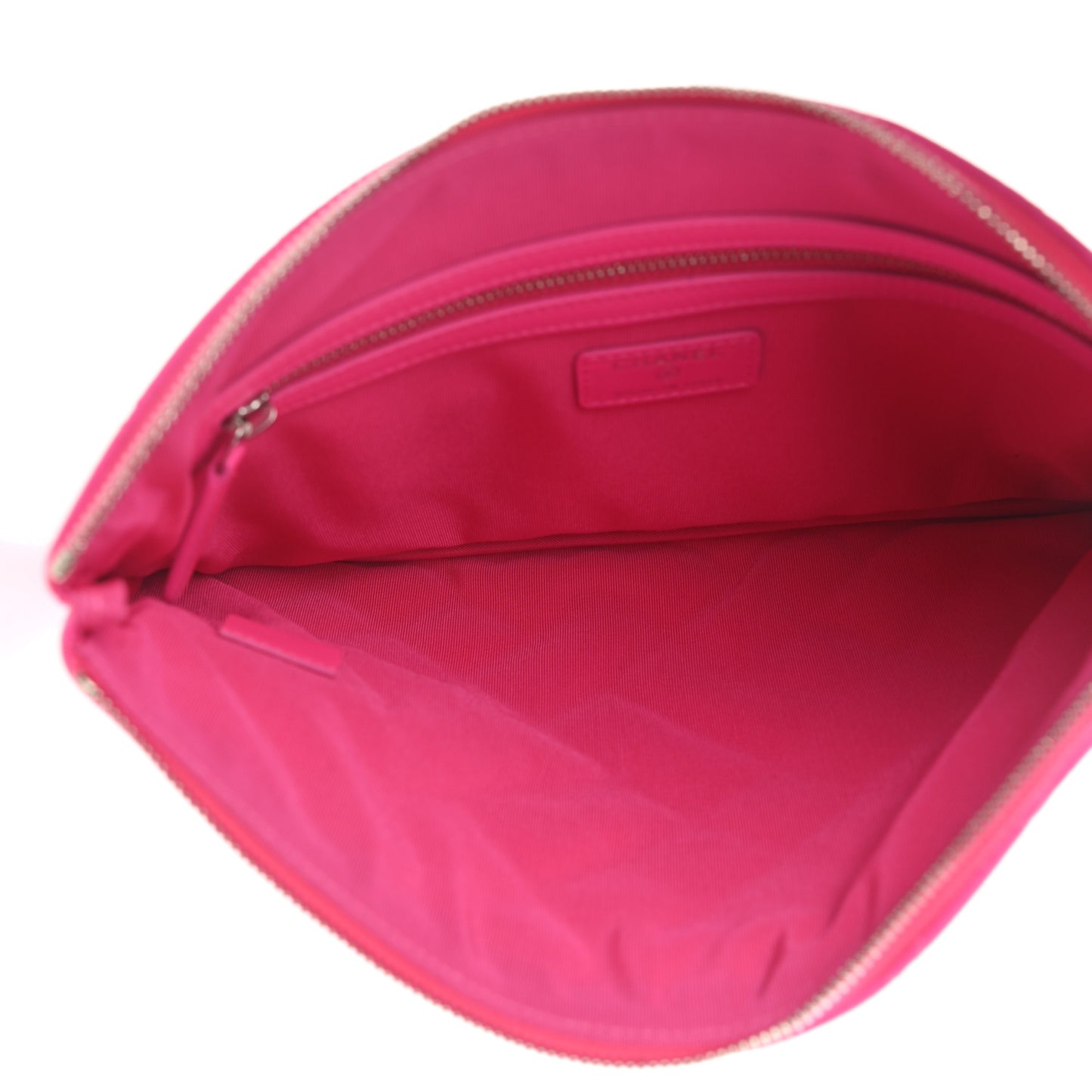 Goatskin Quilted Medium 2.55 Reissue Cosmetic Case Fluorescent Pink