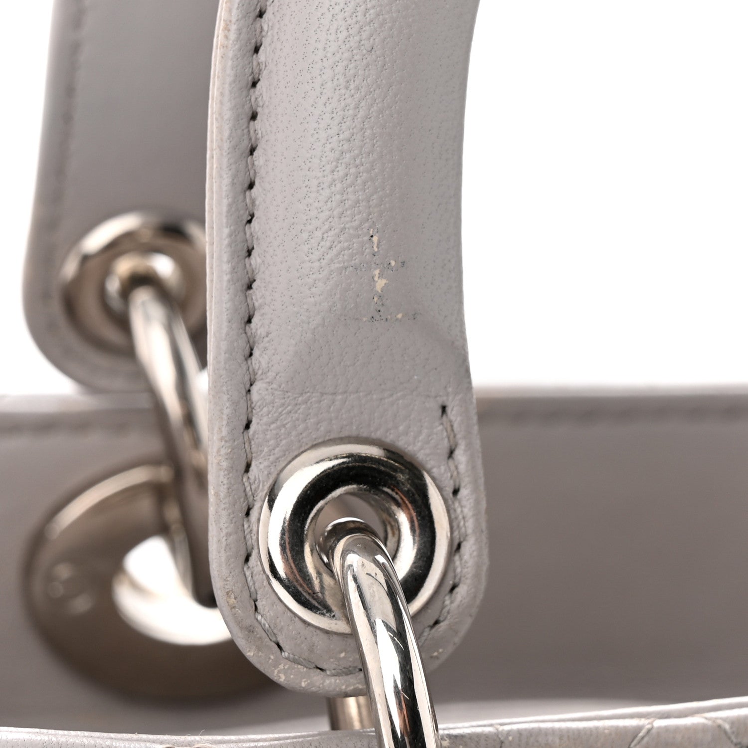 Christian Dior Lambskin Cannage Medium Lady Dior Grey 14 of 16