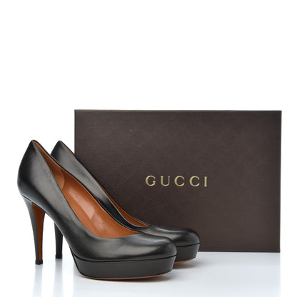 Gucci Nappa Betty Platform High Heel Pumps 37.5 Black 12 of 12