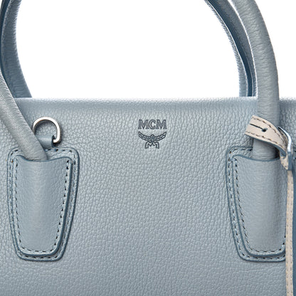 MCM Grained Calfskin Medium Milla Tote Sky Blue 15 of 15