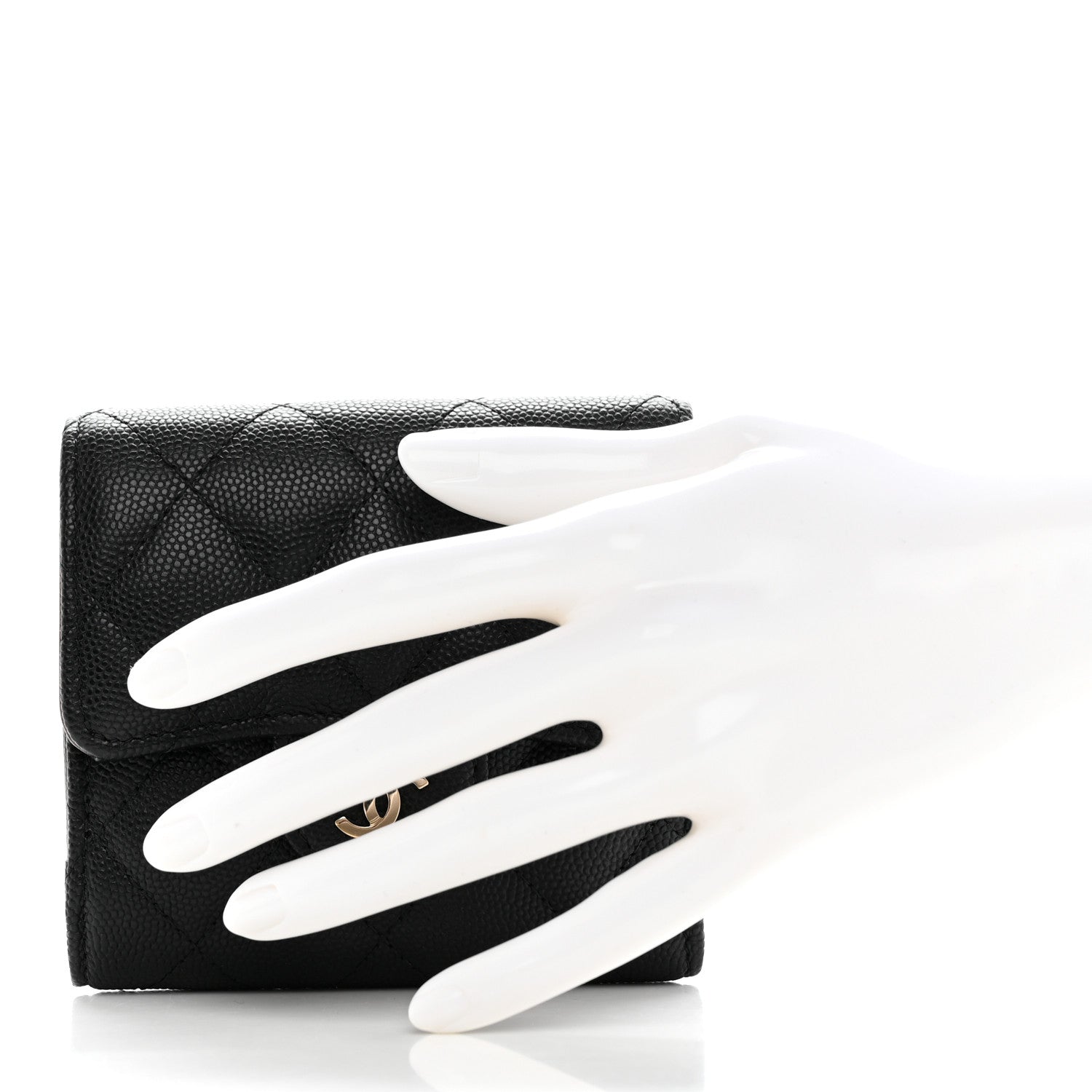 Chanel Caviar Quilted Compact Flap Wallet Black 2 of 11