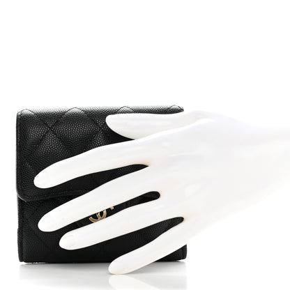 Chanel Caviar Quilted Compact Flap Wallet Black 2 of 11