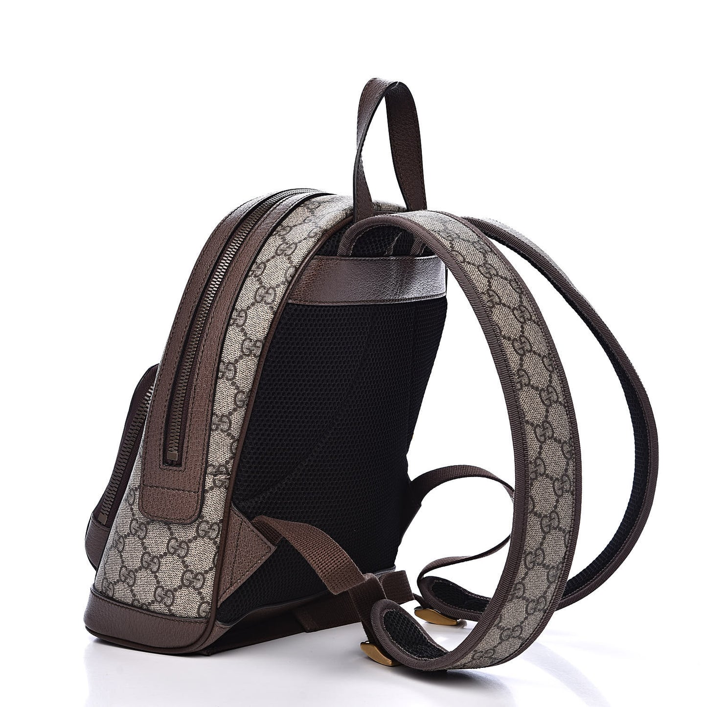 GG Supreme Monogram Calfskin Web Small Ophidia Day Backpack Beige Ebony New Acero