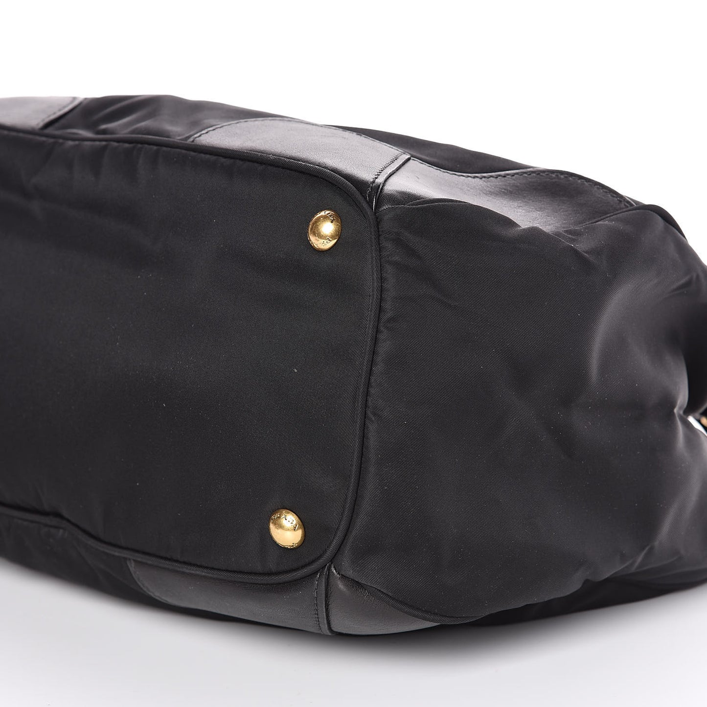 Tessuto Nylon Soft Calfskin Tote Black