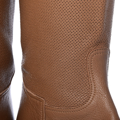 Hermes Lambskin Perforated High Boots 37 12 of 17