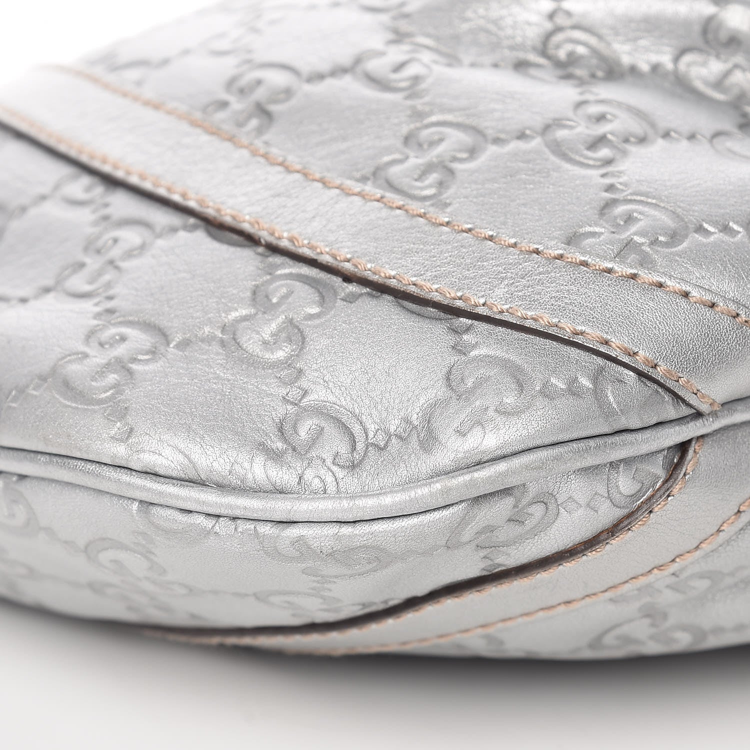 Gucci Guccissima Small D Ring Messenger Silver 11 of 12