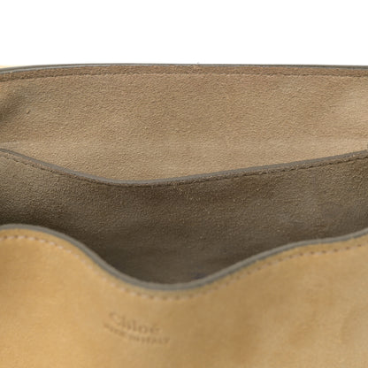 Chloe Suede Smooth Calfskin Drew Shoulder Bag Milky Coffee 15 of 16