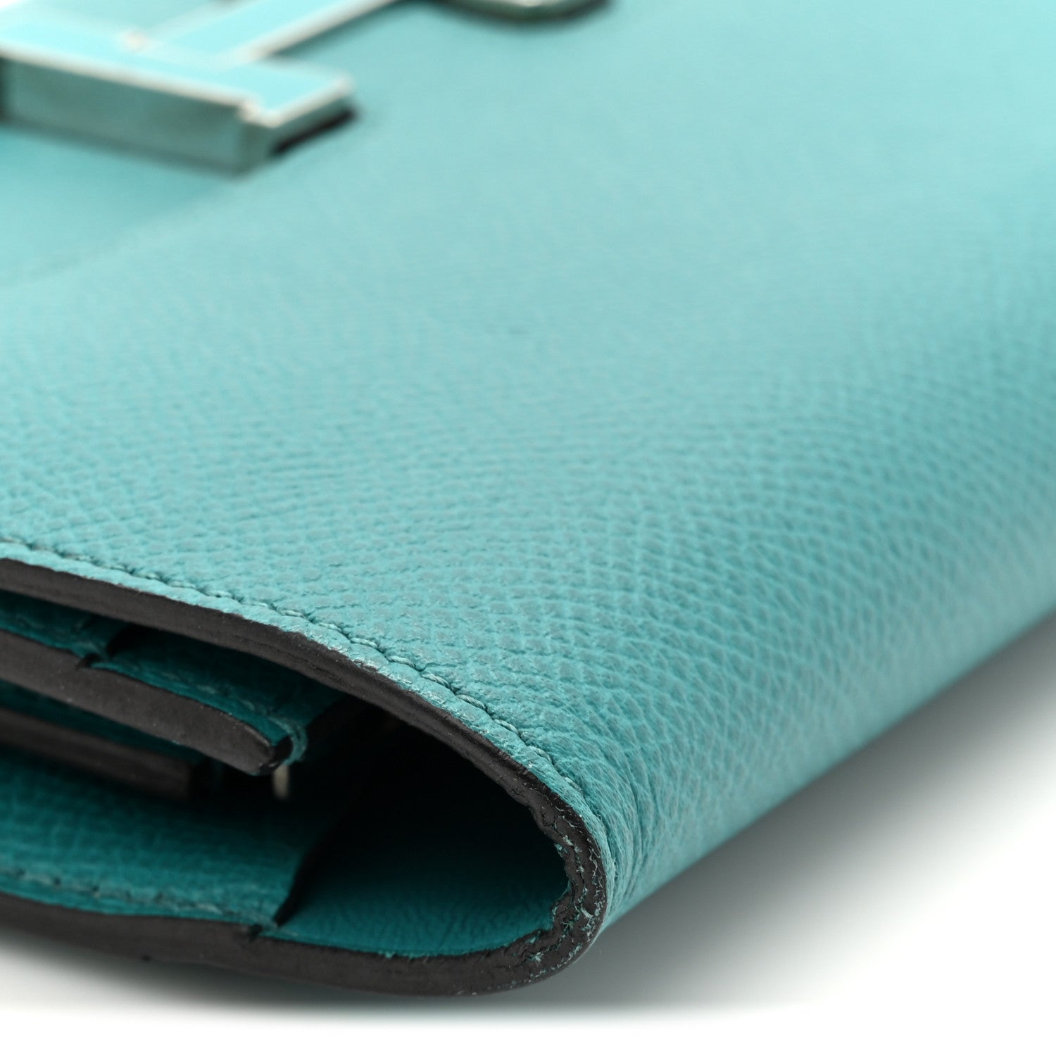 Hermes Epsom Enamel Constance Long Wallet Bleu Paon 9 of 10