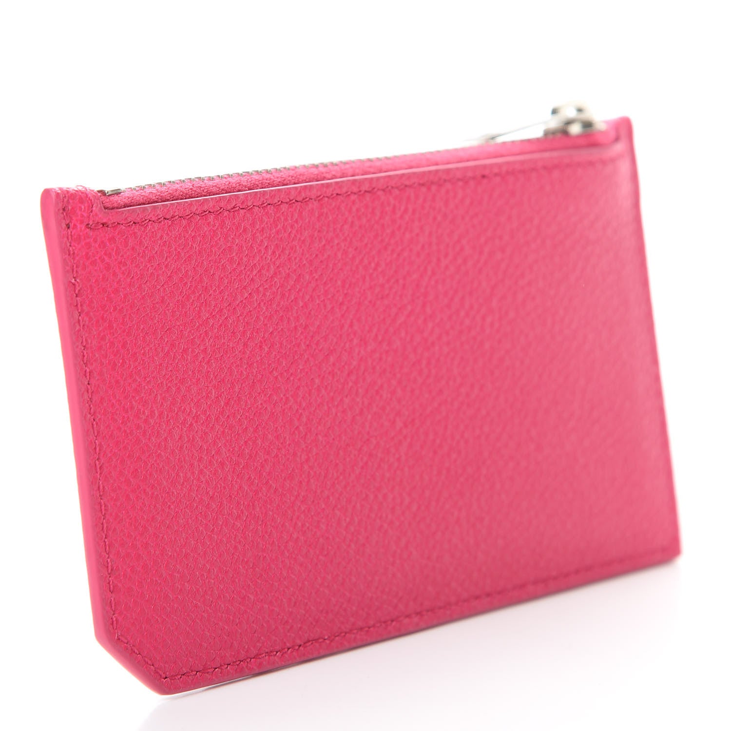 Saint Laurent Grained Calfskin 5 Fragments Zip Pouch Card Holder Bubblegum 3 of 8