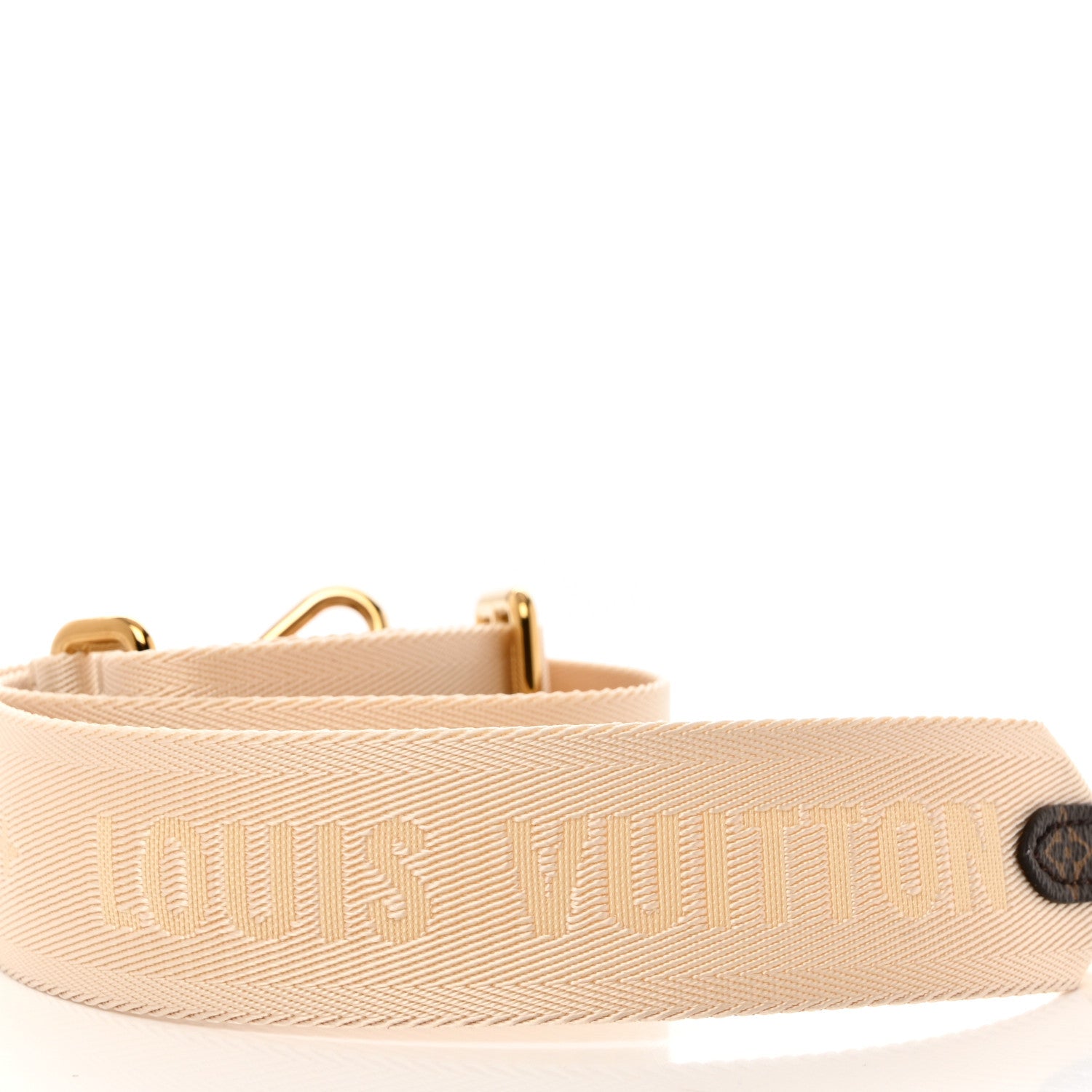 Louis Vuitton Jacquard Monogram Adjustable Shoulder Strap New Creme 3 of 4