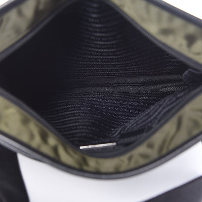 Prada Tessuto Nylon Flat Messenger Bag Militare 5 of 10
