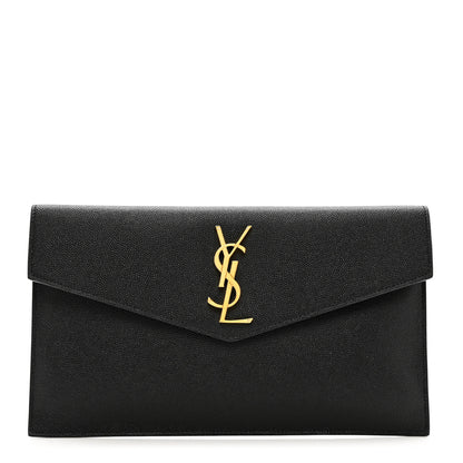 Saint Laurent Grain De Poudre Uptown Pouch Black 1 of 9
