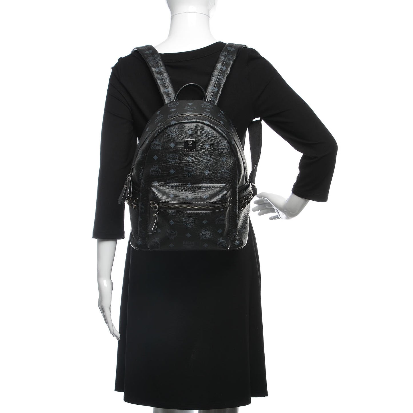 Visetos Small Side Stud Stark Backpack Black