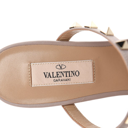 Valentino Garavani Calfskin Rockstud 60mm Caged Slide Sandals 40 Poudre 8 of 10
