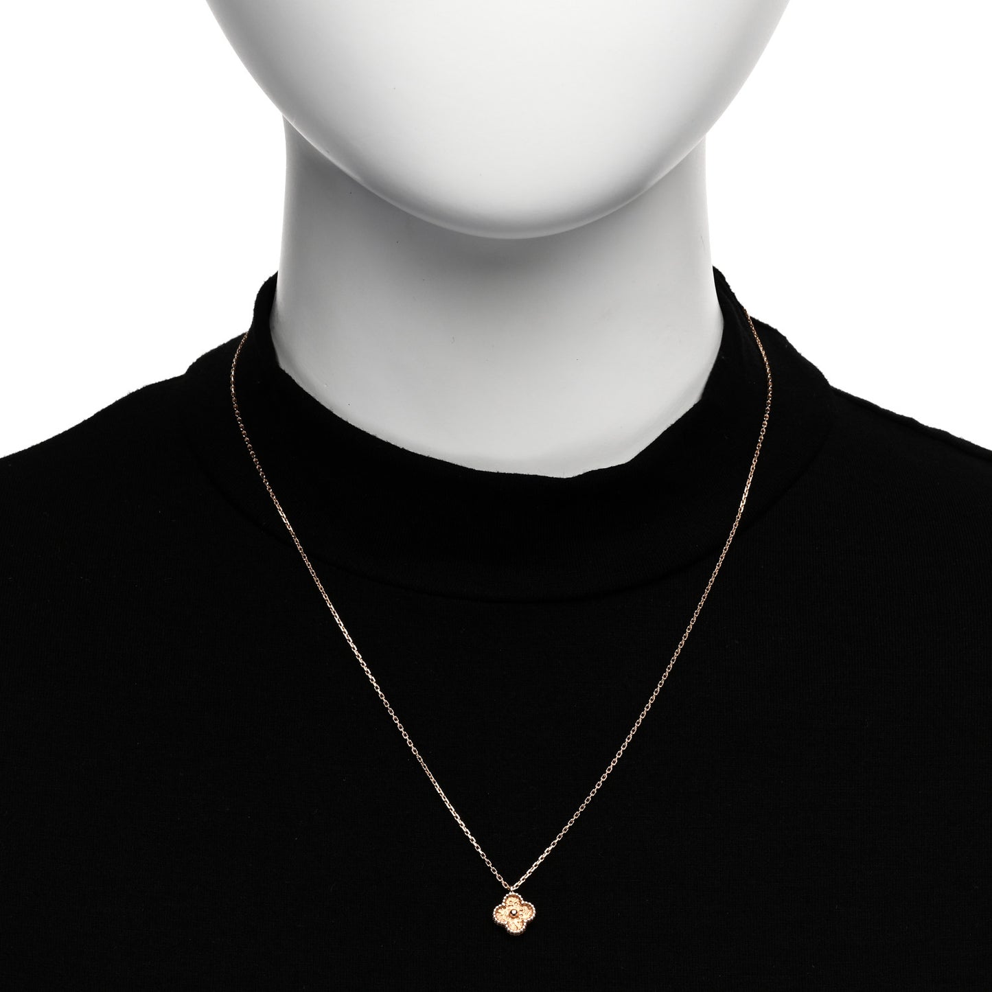 18K Rose Gold Sweet Alhambra Pendant Necklace