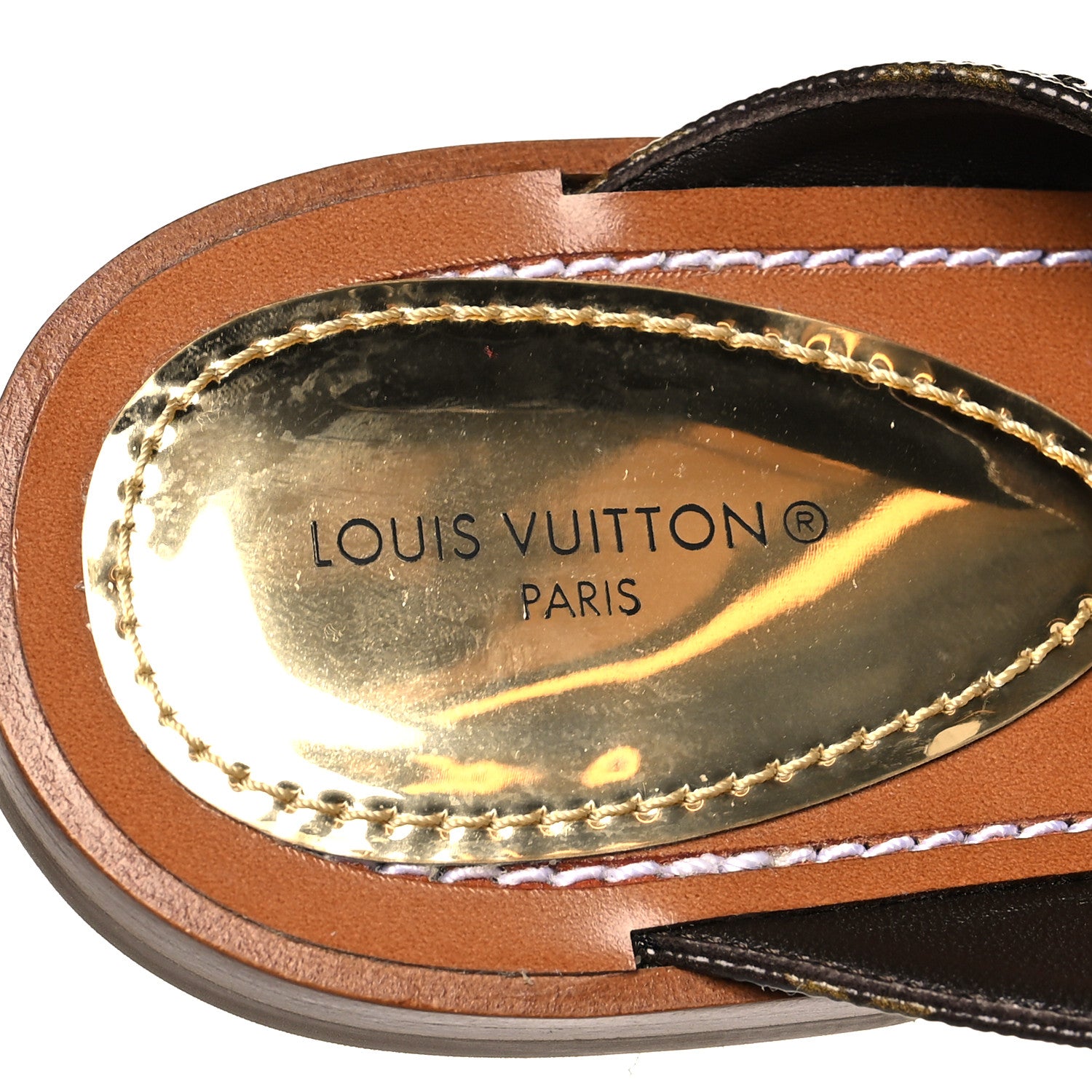 Louis Vuitton Monogram Sunny Flat Thong Sandals 38.5 Brown 6 of 10